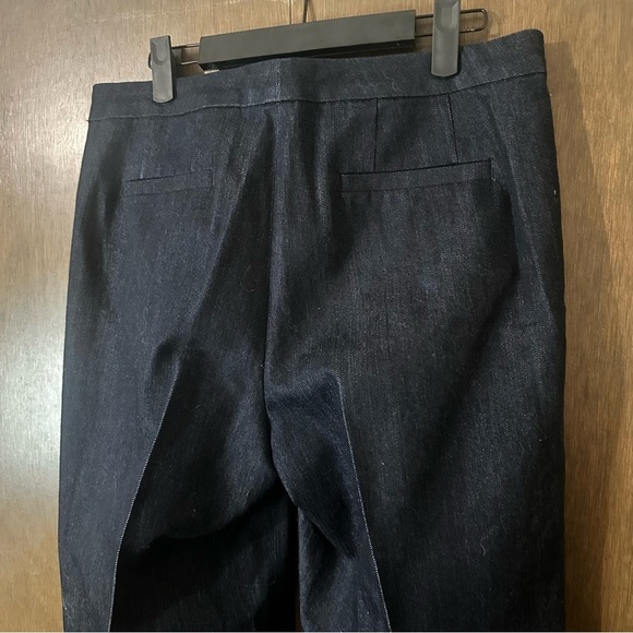 Ellen Tracy Women's Navy Indigo Denim Wide-Leg Linda Trouser Pants Sz 10 Short - Picture 6 of 12